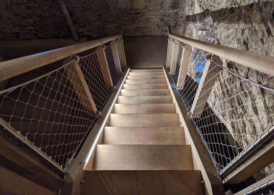 Stainless Steel Cable Mesh 304 50x50mm Hole Balustrade Netting