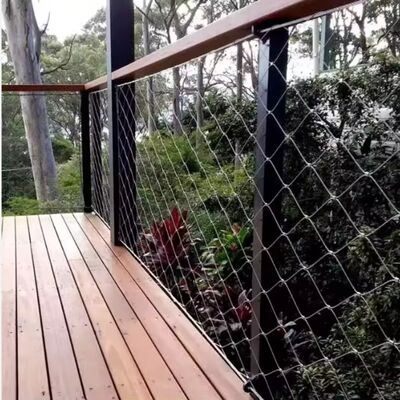 316 304 Stainless Steel Wire Cable Net Fence For Stair Railing Balustrade