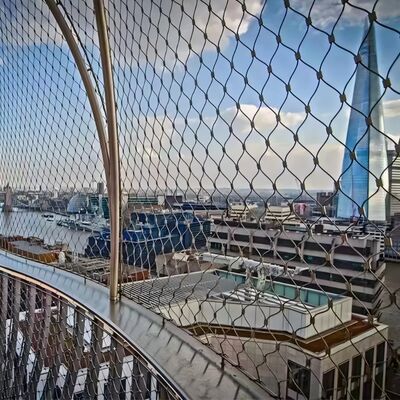 Easy For Installment Stainless Steel Wire Cable  Mesh For Scenic Area Bridge Safety  Net