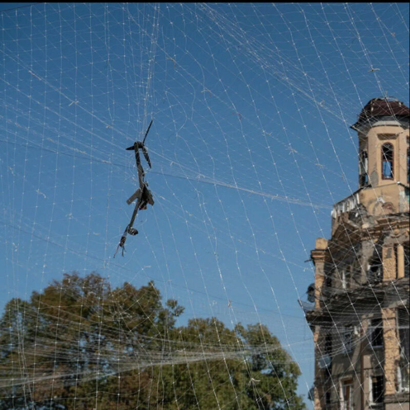 Customized Galvanized Anti Drone Net with 500mm Hole Size for Anti Drone Mesh Drone Protection Net