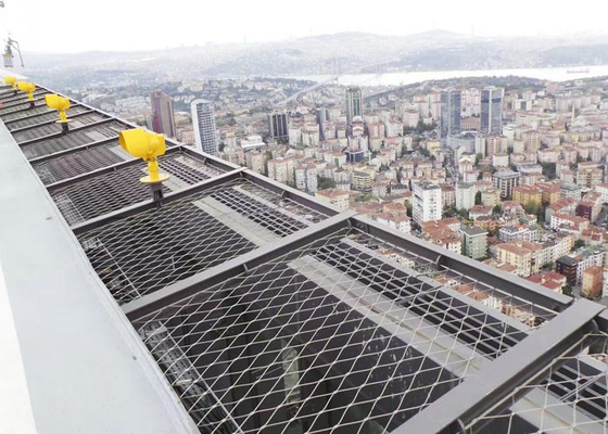 Esneklik SUS 304 316 Paslanmaz Çelik Yüksük Kablo Ağı Mimari için 3.0 mm ip 80*80 mm delik