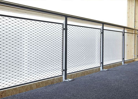 25*25mm Korkuluk Dolgu Paslanmaz Çelik Düğümlü Halat Mesh Esnek