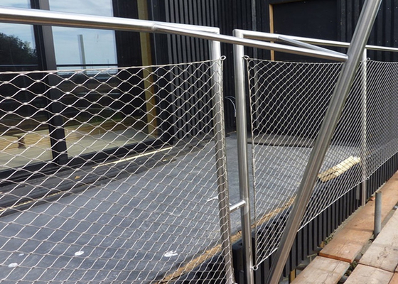 2.5mm 25x25mm Korkuluk Kablo Mesh Paslanmaz Çelik