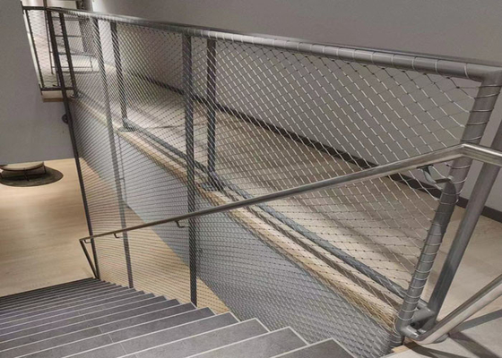 Korkuluk SS304 2.0 MM Tel için Esnek Paslanmaz Çelik Merdiven Halat Mesh