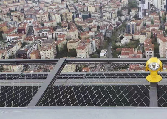 Esnek 1.5mm 25x25mm Paslanmaz Çelik Kablo Net Paslanmayan