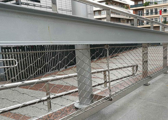 Koruma için Paslanmaz Çelik Halat Çit 2.0 MM 60x60 MM Delik