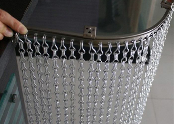 Alışveriş Merkezi 90x210cm için Özelleştirilmiş Alüminyum Zincir Bağlantı Metal Perde Duvarları