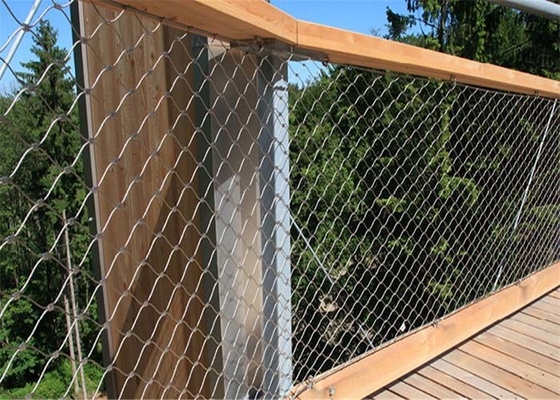 Düşme Önleme Sus304 Tel Halat Çit Hasır Örgü 2.0mm Korozyon Önleyici