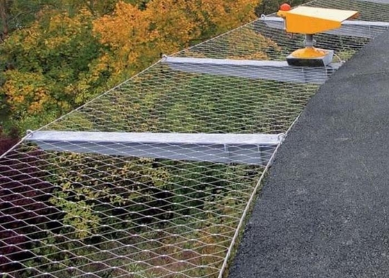 aside dayanıklı Paslanmaz Çelik Kablo ağı 300 * 300mm Uçak Pisti Güvenlik Ağı