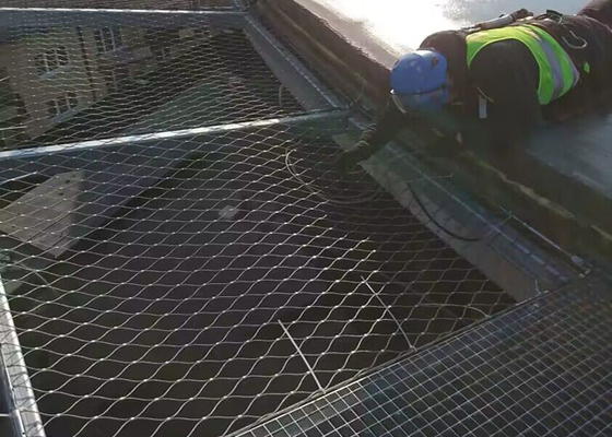 Paslanmaz Çelik Kablo 2.0mm ile Anti Alkali Mimari Hasır
