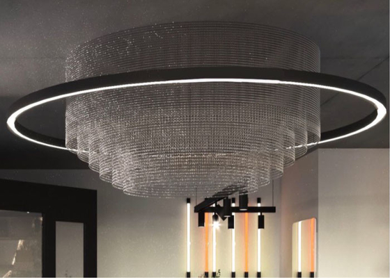 Restoran Paslanmaz için dekoratif 1.5mm 1.9mm tel alüminyum zincir bağlantı perdesi