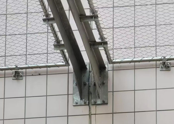 2.0mm Paslanmaz Çelik Halatlı Hava Koşullarına Dayanıklı Özelleştirilebilir X Eğilimli Kablo Örgü Çiti