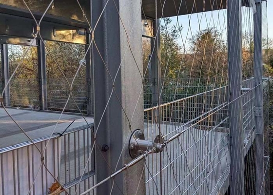 Bina için Halat Hasır Çit Esnek Paslanmaz Çelik Kablo Örgüsü