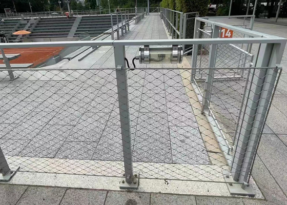 Ss304 2.0mm Paslanmaz Çelik Halat Hava Koşullarına Dayanıklı Çit X Eğilimli Kablo Örgüsü