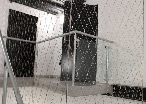 Özel Yükseklik Balustrad Paslanmaz Çelik Kablo Ağı 2.0mm Tel Polici Yüzeyi