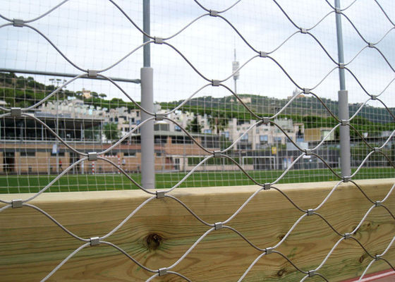 SS316 Paslanmaz Çelik Halat Örgüsü Korozyona Dayanıklı Hayvanat Bahçesi Örgüsü