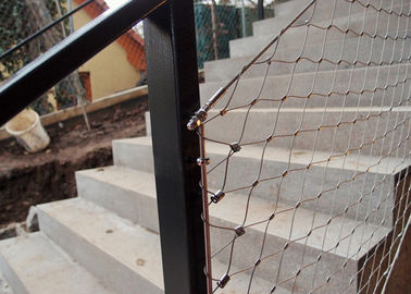 AISI316 Korkuluk Kablo Mesh, 1,5 Mm Esnek Paslanmaz Çelik Kablo Mesh