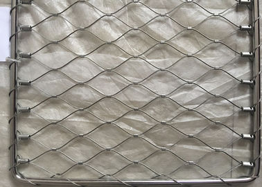 Korozyona Dirençli X Eğimli Kablo Mesh 1.2-4.0 Tel Çaplı Ultrasonik Banyo Biten