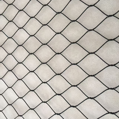 Balustradeler için Siyah Oksitli Paslanmaz Çelik Halatlı Kovanlı File Ağ