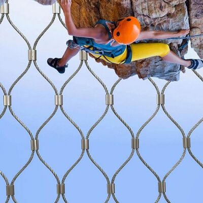 X Tipi Doldurma Paslanmaz Çelik İpi Ağı Balustrad Koruyucu Ağ