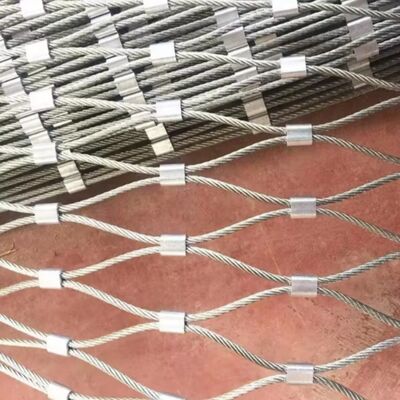 Kuş Kafesi Paslanmaz Çelik Halatlı Tel Örgü, Hayvanat Bahçesi Kafes Güvenlik Çiti