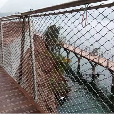 316 304 Paslanmaz Çelik Kablo Ağı Çit Merdiven Parmaklık Balustrası için