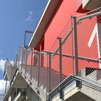 SUS 304/316 Duvarlı alan koruması için özelleştirilebilir ağ açılışı ve korozyona karşı Stainless Steel Tel İpi Ağı