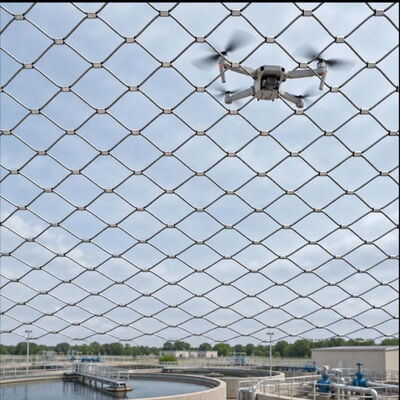 Customized Anti Drone Net with 500mm Hole Size and 6mm Wire Diameter for Drone Interception Mesh Protection